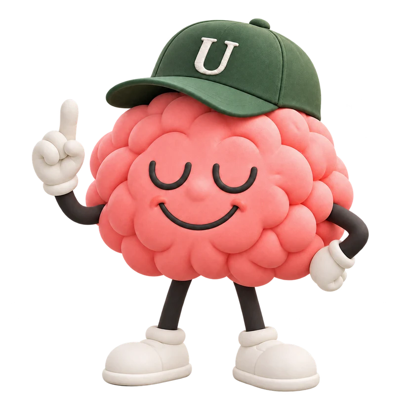 Unrotten’s Coach: a smiling brain in a green cap